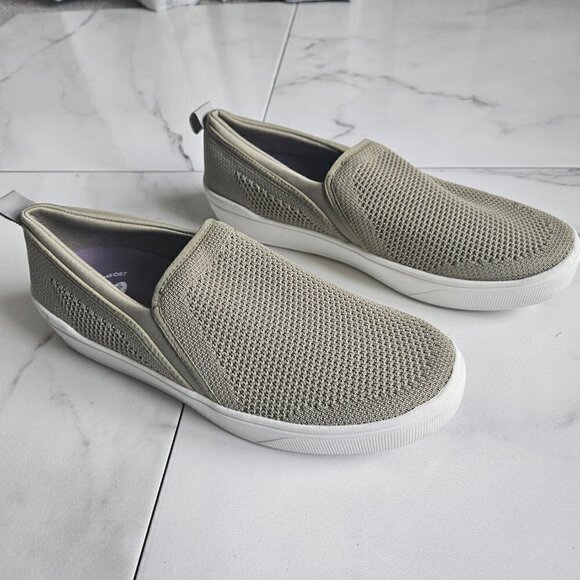 Dr. Scholl's Dreamy Lifestyle Knit Comfort Slip- On Sneakers in Sage - Picture 5 of 11